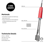 Sicherheits-Tauchsieder 1000 Watt