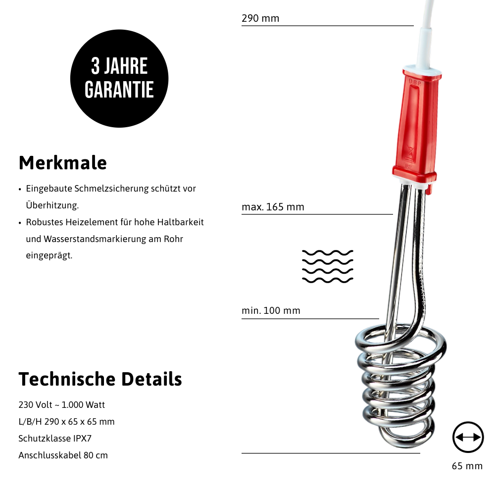 EHLERS Immersion Heater TS 104